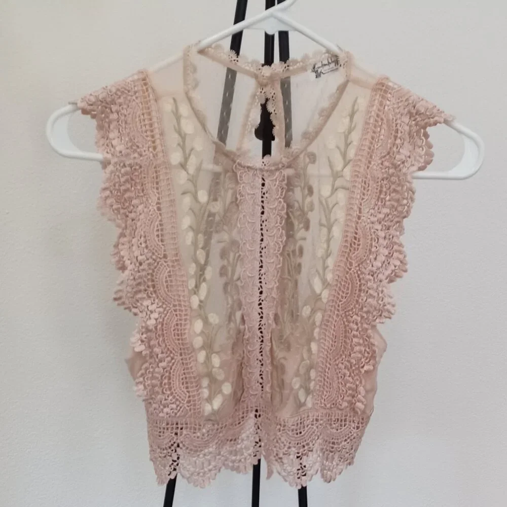 Free People Bisoux Blouse Top